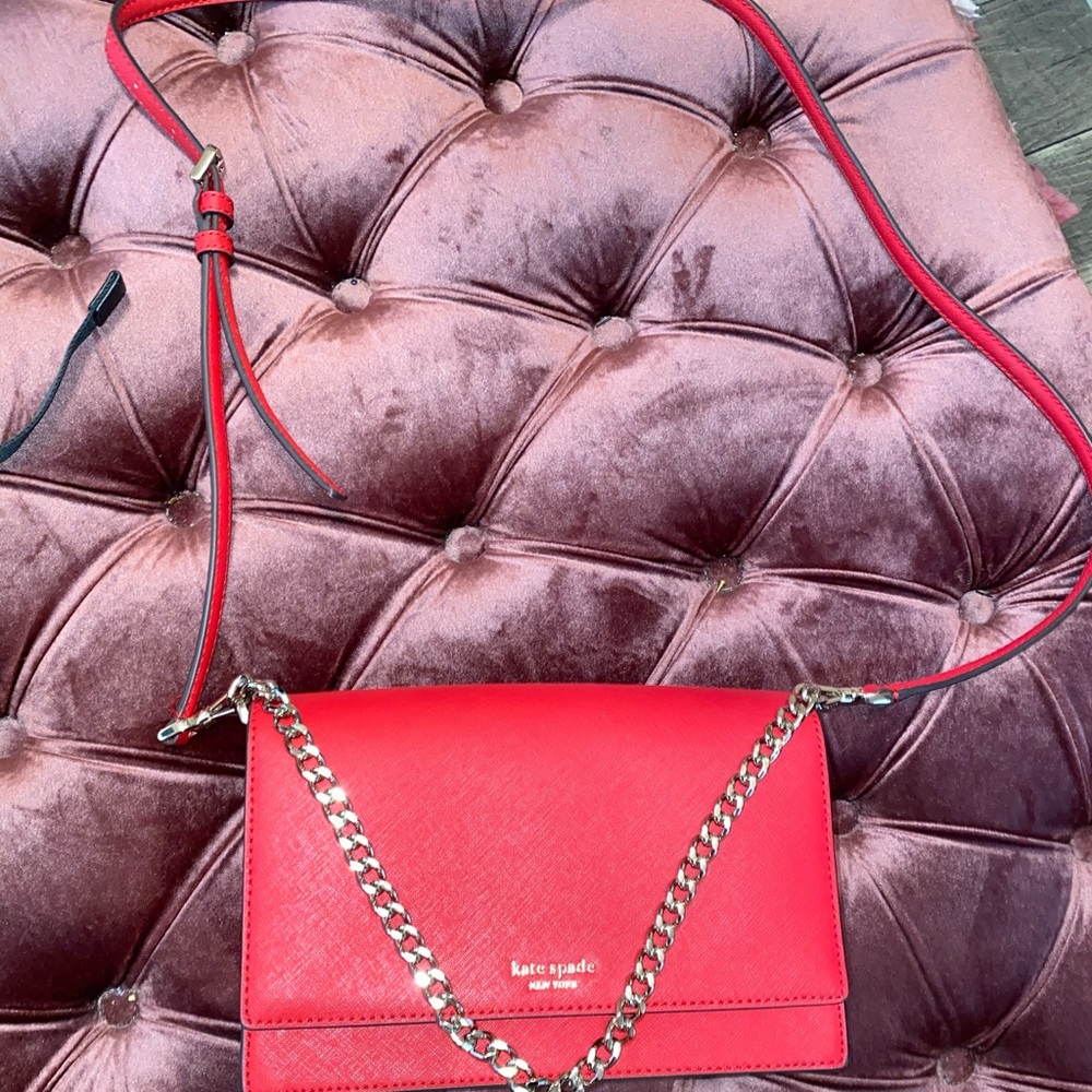 Kate Spade Red Crossbody Leather Handbag
